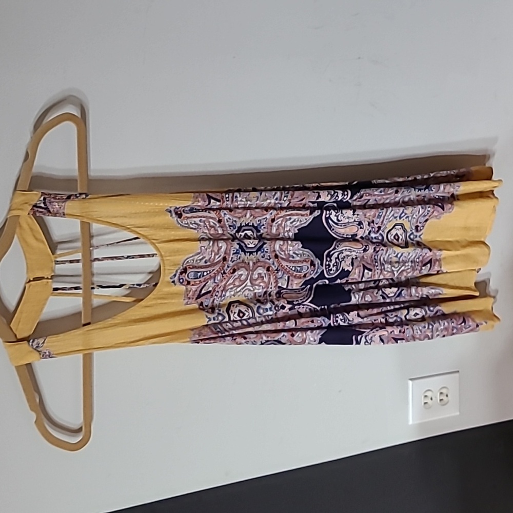Mittoshop swim cover-up Size Medium Mustard/Navy/Peach